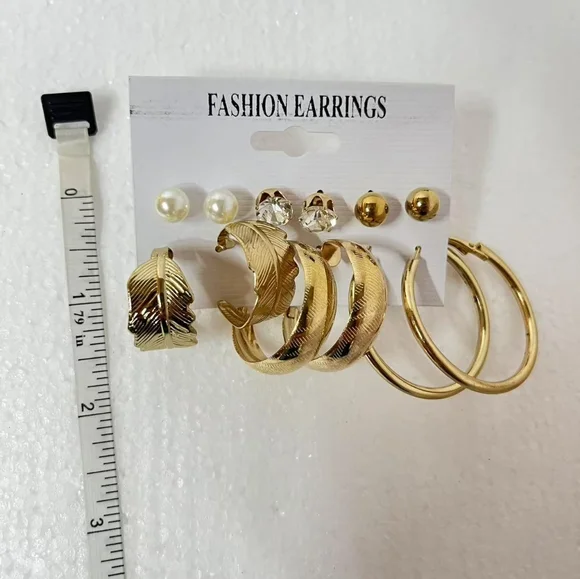 18 Sets Style Earrings Boho Gold Silver Blue Purple Dangling Round Dot - Picture 5 of 10